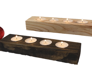 Meilleure vente de bougeoirs en bois de ferme, ensemble de 3 bougeoirs en bois faits à la main - Product Image 2