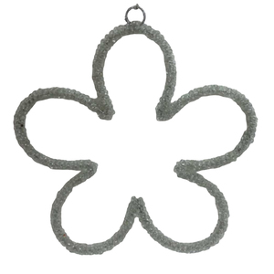 Forma de flor Hierro/Cuentas Adorno colgante de Navidad Niquelado para el hogar Vacaciones Decoración de Navidad Hecho a mano a granel - Product Image 1