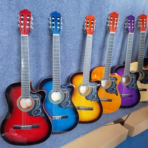 <span class=keywords><strong>Guitarra</strong></span> clásica de madera natural al por mayor de China de 39 pulgadas de tamaño completo, gran práctica de madera, cuerdas de nailon, <span class=keywords><strong>guitarra</strong></span> clásica - Product Image 1