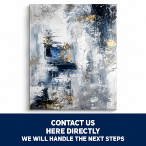Blue Grey Minimalist Wabi Sabi Abstract Painting Large Still Life <b>Wall</b> Decorative Arts Hotel Home House Decoration Interior - Product Image 2