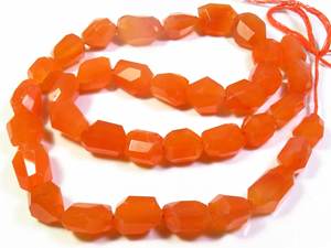 Pierres précieuses en cornaline orange facettées, 9-15 mm, pierres naturelles, perles en forme de nugget, brin de 16 pouces, pierres précieuses irrégulières, coupe de qualité supérieure, 200 - Product Image 5