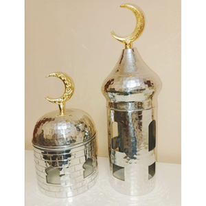 Tamaño personalizado disponible plata mezquita minarete decoración musulmana acentos festivos Eid festoonery decoraciones para el hogar en el precio más barato - Product Image 3