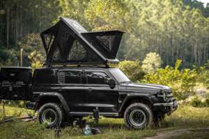 Tenda da <span class=keywords><strong>Tetto</strong></span> Rigida in Tessuto Oxford Spesso 14,5 cm <span class=keywords><strong>per</strong></span> Jeep, SUV, Camion, <span class=keywords><strong>Furgone</strong></span>, Campeggio, <span class=keywords><strong>Tetto</strong></span> Auto <span class=keywords><strong>per</strong></span> 2-3 Persone - Product Image 2
