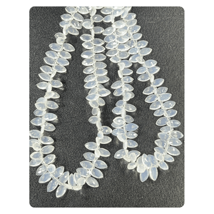 AAA ลูกปัด briolette ทรงโค้งสุดหรูจากน้ำแข็งธรรมชาติขนาด7x14มม. โดยประมาณ17นิ้วเส้นอินเทรนด์ - Product Image 1