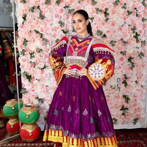 Vêtements afghans traditionnels personnalisés du fabricant Salwar Kameez en soie élégante 606 pièces à vendre - Product Image 6