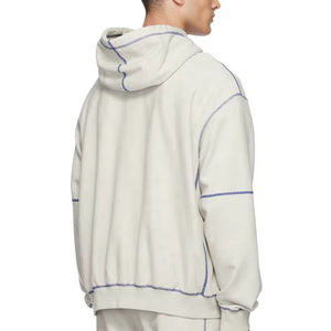 Haute qualité coton épais logo personnalisé contrat point pull surdimensionné unisexe brodé goutte épaule culture hommes à capuche 2026 - Product Image 6