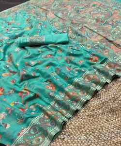 ส่าหรีผ้าไหมผ้าโปร่งบาง - Product Image 5