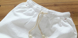 Short en velours côtelé solide pour hommes taille élastique pantalon décontracté avec poches été plage vente chaude produit RRI-MS-11 - Product Image 3