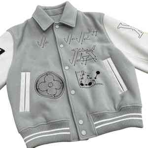 OEM Custom Men's Wool Letterman Varsity Jacket Embroidered Logo Baseball Style Outerwear - Product Image 4