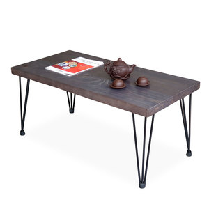 Japanese-Style <b>Pine</b> Wood Tea <b>Table</b> 100x50x45cm Handmade Durable Set PINLEG Legs Chinese Design Living Room Furniture-TT68101 - Product Image 1