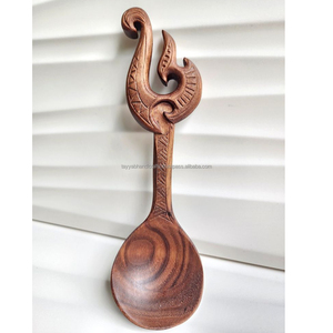 Teak Wood <b>Cooking</b> <b>Utensils</b> for Nonstick Cookware <b>Wooden</b> Spoons for Kitchen Use for Parties - Product Image 1