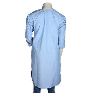 คุรตีลายดอกไม้สำหรับผู้หญิง - สีฟ้าอ่อน - Product Image 4