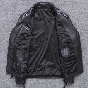 Veste en cuir véritable pour homme, nouvelle conception, vente chaude, matière en cuir, manches longues, vêtements de rue, veste en cuir professionnelle - Product Image 2