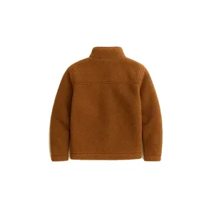 Chaqueta Clásica de Felpa Marrón con Bolsillos - Product Image 2
