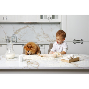 Encimeras de Cuarzo de Piedra Natural para Baño y Cocina Personalizadas Albinus, Encimeras de Carrara Calacata para Proyectos Hoteleros, Juegos de Utensilios de Cocina Prefabricados - Product Image 1