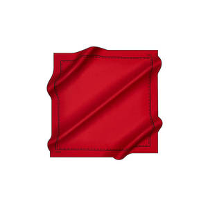 <b>Red</b> Silk Fashion Square <b>Scarf</b> - Product Image 1
