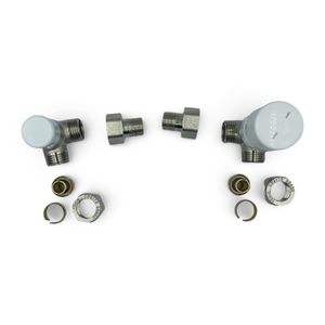 Válvulas Angulares Termostáticas de Latón Niquelado HM 3/8x16, Estructura de Bola Universal Derecha/Izquierda, Fácil Instalación para Agua y Gas - Product Image 3