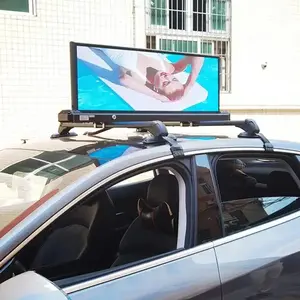 Waterproof Car Roof Moving Advertising Billboard P2.5 LED car display screen