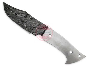 Personalizado hecho a mano de acero de Damasco hoja en blanco cuchillo de espiga completa caza hoja fija cuchillos en blanco - Product Image 3