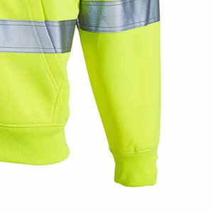Regular Fit Heavyweight 70% algodón 30% poliéster reciclado Trefoil seguridad Rosa hombres pulóver Sudadera con capucha ANSI Clase 2 LED Flash - Product Image 4