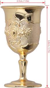 Calice en métal artisanal écologique, gobelet à vin moderne et coupe à liqueur avec capacité pour la maison et le bar - Product Image 5