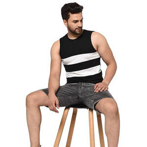 Service OEM, conception personnalisée, débardeurs pour hommes en polyester/coton respirant, tricotés, décontractés, pour vêtements de sport - Product Image 5