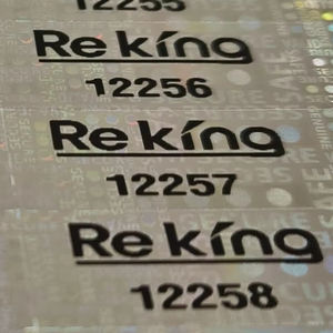 Papier adhésif holographique imprimé sur mesure Digititech, autocollants holographiques modèle P26, numérotés par paire pour les étiquettes d'emballage - Product Image 1