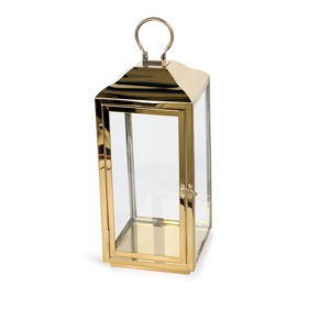 Bougeoir votif en métal décoratif pour mariage et maison Bougeoir en métal fini doré de style moderne avec verre - Product Image 5