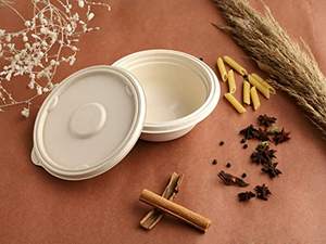 ชามสลัดทำจากอ้อยแบบใช้แล้วทิ้งเป็นมิตรต่อสิ่งแวดล้อมพร้อมฝาปิดเป็นมิตรต่อสิ่งแวดล้อม750มล. สำหรับใส่อาหารกลับบ้าน - Product Image 2