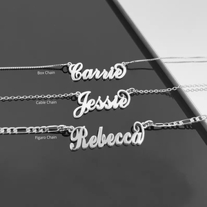 Gioielli Dropshipping all'ingrosso nome argento 925 collana piccolo lusso impermeabile 18k placcato oro personalizzato stile nome - Product Image 2