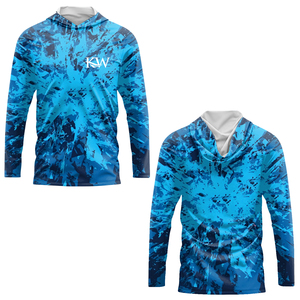 Sudaderas con capucha de pesca de manga larga de secado rápido con diseño sublimado personalizado UPF 50 + ropa de pesca unisex para tallas grandes y grandes - Product Image 4
