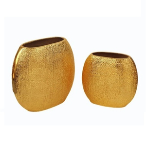 Florero de metal de cobre tradicional premium-Elegante Decoración de mesa para sala de estar, con embalaje de regalo - Product Image 5