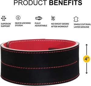 Weight Power Lifting Leather Lever Pro <b>Belt</b> Gym Training Black Weightlifting <b>Belt</b> for Men and Women PoExercise - Product Image 5