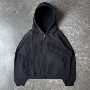 Sudaderas con capucha de hombre de alta calidad con logotipo personalizado 100 de algodón mezclado de doble capa con dobladillo acanalado de gran tamaño Unisex Sudadera con capucha recortada para hombre - Product Image 5