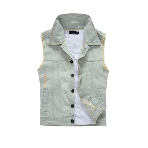 Chaleco Vaquero Sin Mangas de Diseño Nuevo, Unisex, para Hombre y Mujer, Chaleco Vaquero con Capucha para Mujer - Product Image 4