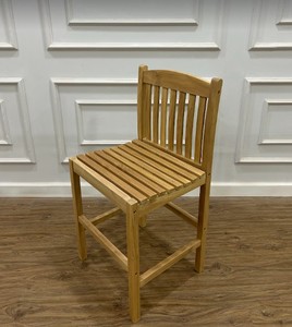 WOODEN <b>TEAK</b> WOOD BAR <b>CHAIR</b> GARDEN MADE IN INDONESIA - Product Image 3