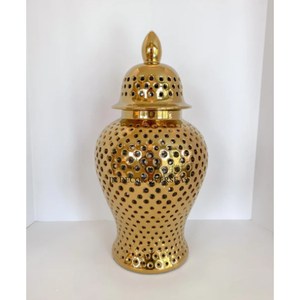 <b>Set</b> Of 2 Exclusive Quality Ceramic Made White Color Ginger Jar For Food And Other Items Storage Kitchenware Accessories Supplies - Product Image 3