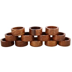 Servilletero de madera con diseño rústico tallado adecuado para casa de campo comedor vacaciones boda recepción elegante decoración de mesa - Product Image 5