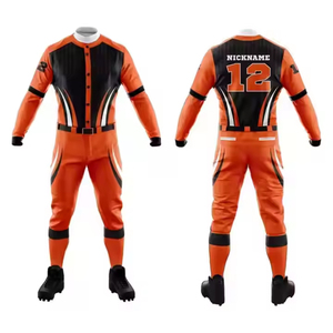 Ensemble d'uniformes de baseball pour hommes adultes de haute qualité et confortables, en polyester/coton, matériau durable, respirant, séchage rapide, taille ample - Product Image 1