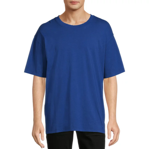 2025 T-shirt surdimensionné OEM personnalisé pour hommes Streetwear respirant avec fil de style Hip Hop teint et sérigraphie en soie - Product Image 4