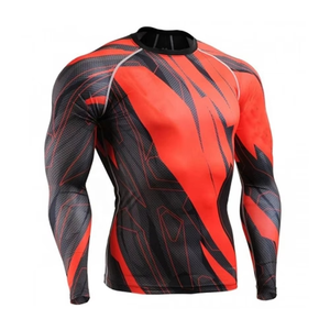 เสื้อรัดกล้ามเนื้อคุณภาพสูงสำหรับ MMA แบบสั่งทำพิเศษสำหรับผู้ชาย  แบบพิมพ์ลายเต็มตัว  เสื้อรัดกล้ามเนื้อสำหรับ BJJ และ MMA แบบสั่งทำพิเศษ พิมพ์ลายเต็มตัว - Product Image 2