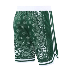 Short de basket-ball en maille solide à séchage rapide pour hommes, avec logo personnalisé, fermeture à cordon respirante coupe-vent de haute qualité, vente en gros - Product Image 4