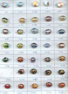 Vintage ovalmix couleur verre perles inde perles bijoux sac Top Loose Time Mix Lampwork couleur emballage matériel - Product Image 4