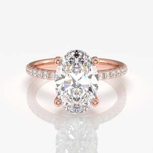 แหวนทอง 9K ประดับเพชรโมอิสซาไนต์ทรงรี ดีไซน์หรูหราสง่างาม - Product Image 6