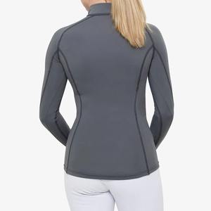 Camisa de equitación personalizada de manga larga para mujer, transpirable, elástica en cuatro direcciones, capa base de spandex/poliéster de alta calidad - Product Image 2