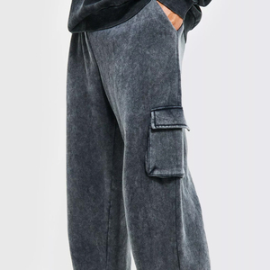 High Quality Custom Logo Fleece <b>Joggers</b> in Acid Wash Most Demanded Casual Distressed Style Made From High Quality <b>Polyester</b> - Product Image 6