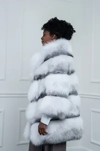 เสื้อแจ็คเก็ตขนกระต่ายคุณภาพสูงแบบใหม่ ความยาวปานกลาง ทรงพาร์กา สำหรับทุกเพศ ทอแบบเรียบ ย้อมสี ระบายอากาศได้ดี แขนยาว เหมาะสำหรับฤดูหนาว - Product Image 4