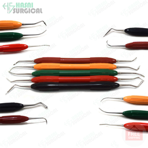 En acier inoxydable dentaire parodontal Gracey Curettes Kit instruments dentaires poignée en plastique Offres Spéciales CE ISO approuvé - Product Image 3