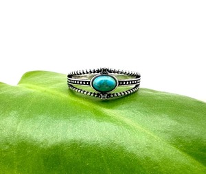 Boho Style classique bague bijoux pour femmes bijoux en argent 925 en argent Sterling Turquoise pierre précieuse à la main bague cadeau pour l'amour - Product Image 1
