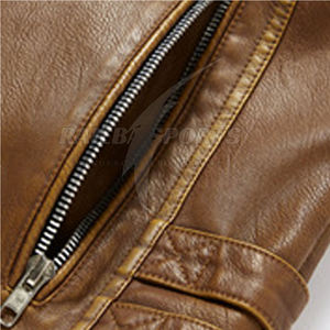 เสื้อกั๊กหนังลำลองสำหรับผู้ชายดีไซน์ระบายอากาศได้ดีทนทานสำหรับฤดูใบไม้ร่วง - Product Image 3